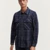 Denham STATE OVERSHIRT Indigo Check Cotton -Fusion Verkoop 01 23 07 40 041 row1 1