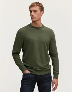 Denham ROGER CREW NECK Cotton Melange Jersey