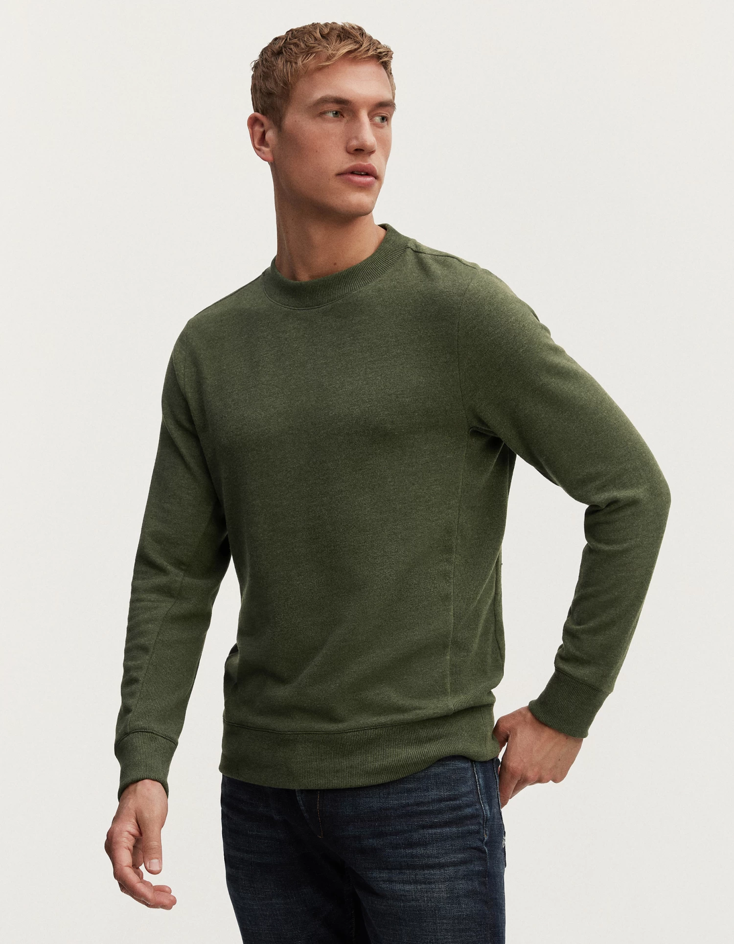 Denham ROGER CREW NECK Cotton Melange Jersey 5 Denham ROGER CREW NECK Cotton Melange Jersey - Afbeelding 3