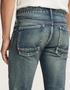 Denham SKIN Japanese Dark Repair Selvedge -Fusion Verkoop 01 23 08 11 044 row4 1