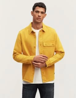 Denham BURTON FLAP OVERSHIRT Garment Dyed Twill