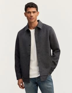 Denham DOYEN OVERSHIRT Structured Wool Mix