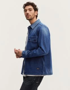 Denham BURTON FLAP OVERSHIRT Rigid Denim -Fusion Verkoop 01 23 08 43 041 row2 2
