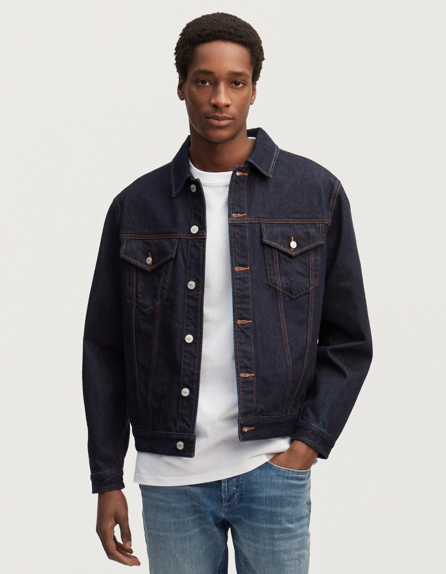 Denham TOKYO MIX JACKET Denim Check 3 Denham TOKYO MIX JACKET Denim Check