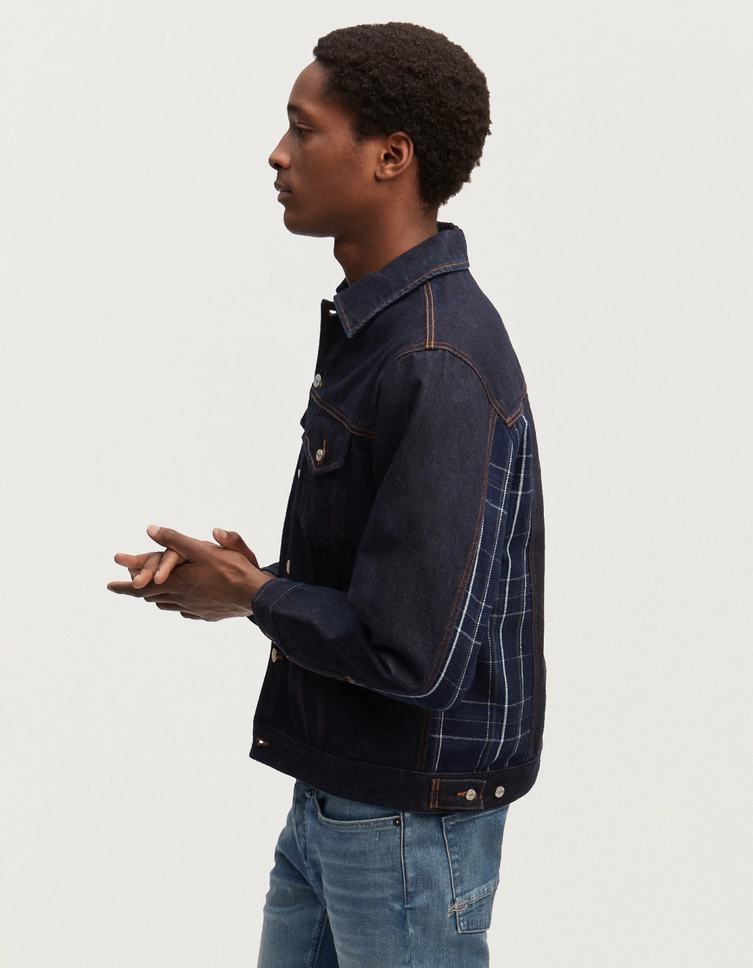 Denham TOKYO MIX JACKET Denim Check 5 Denham TOKYO MIX JACKET Denim Check - Afbeelding 3