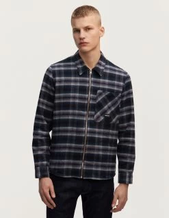 Denham BROOK ZIP OVERSHIRT Check Flannel -Fusion Verkoop 01 23 10 40 071 row2 2