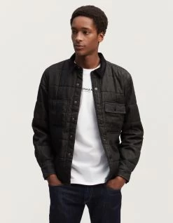 Denham BUCK QUILTED OVERSHIRT Black Denim