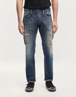 Denham RIDGE JAPANESE TENKA SELVEDGE Dark Blue