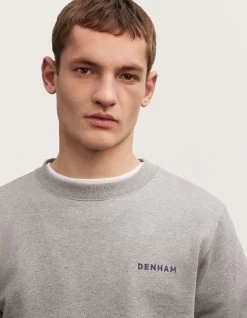 Denham AQUA INDIGO SWEATER Unbrushed Cotton -Fusion Verkoop 01 24 01 60 632 row2 2