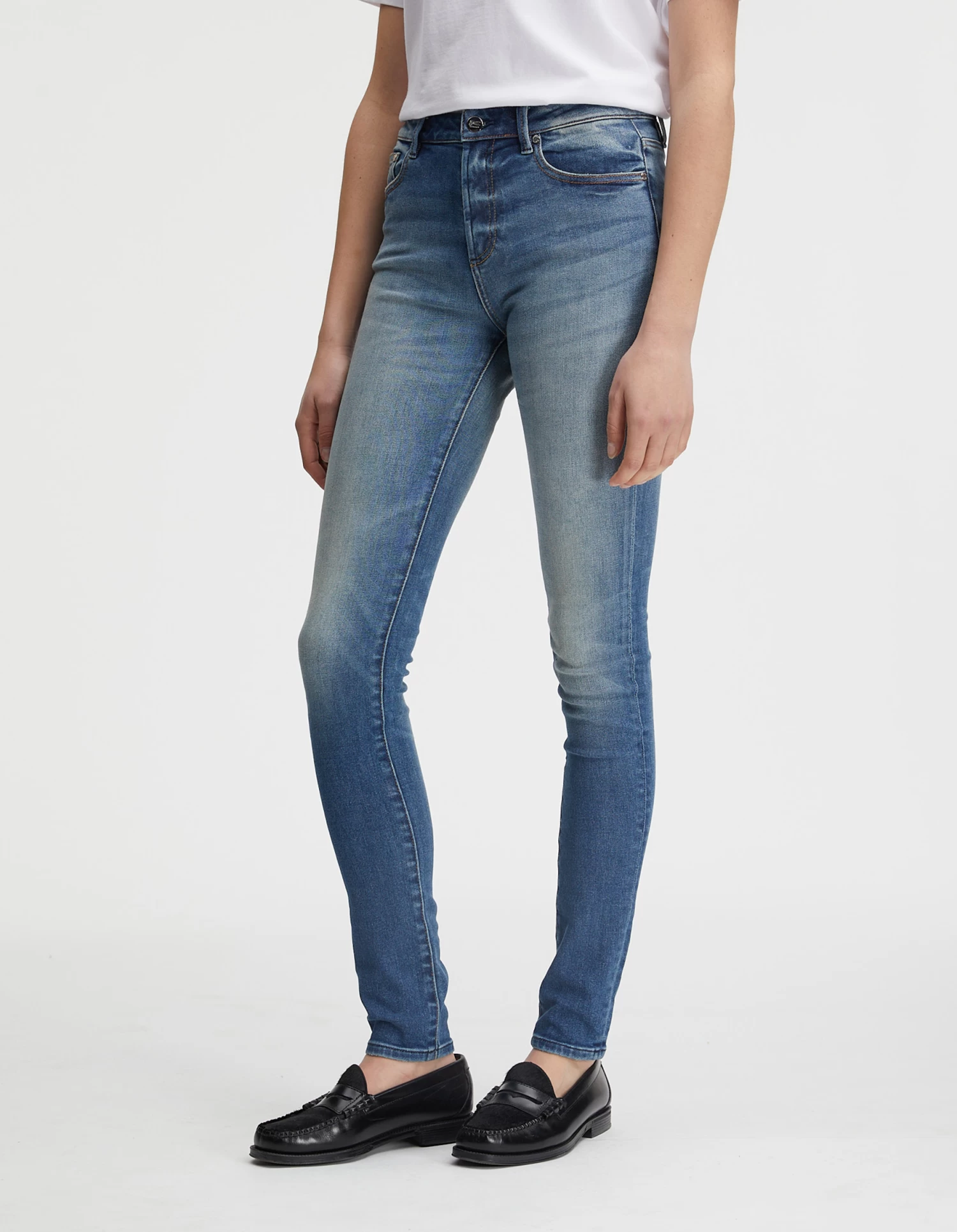 Denham NEEDLE Authentic Mid-Blue Stretch 4 Denham NEEDLE Authentic Mid-Blue Stretch - Afbeelding 2