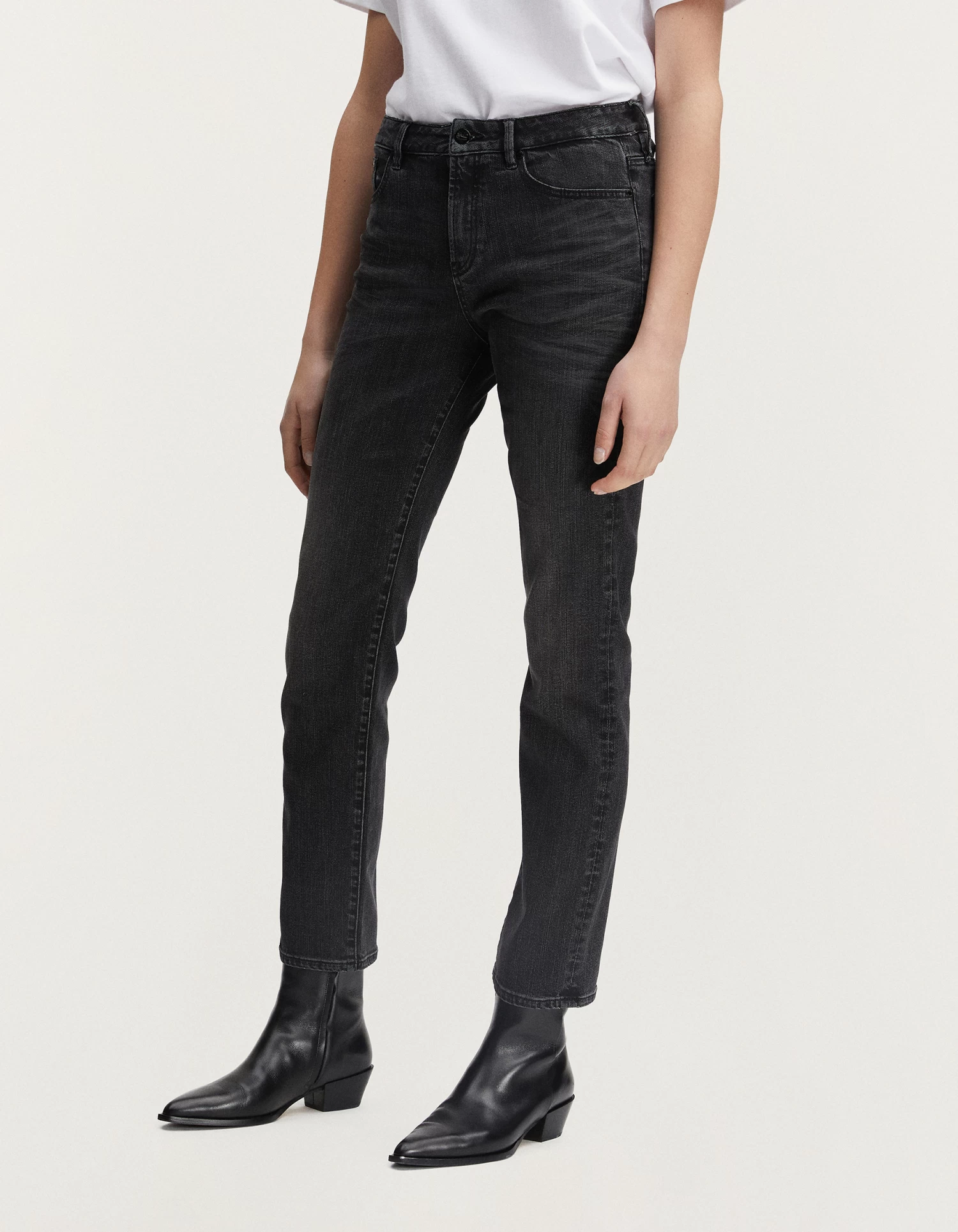 Denham BARDOT STRAIGHT Black Zero Cotton 4 Denham BARDOT STRAIGHT Black Zero Cotton - Afbeelding 2
