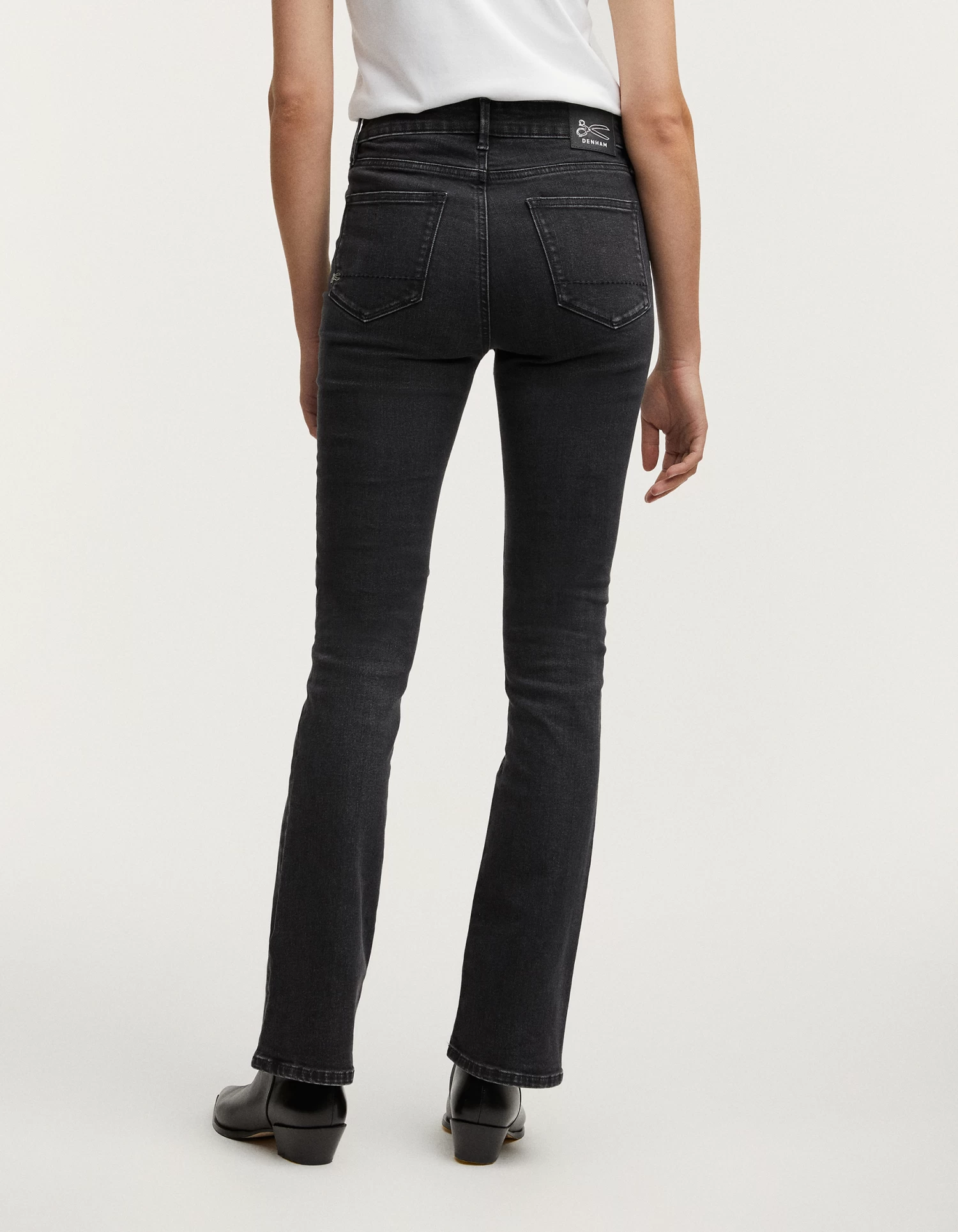 Denham BRITTANY BOOTCUT Double Black Worn 6 Denham BRITTANY BOOTCUT Double Black Worn - Afbeelding 4