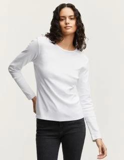 Denham RUBY LS TEE Rib Cotton Jersey