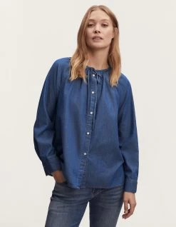 Denham PAMELA SHIRT Indigo Cotton