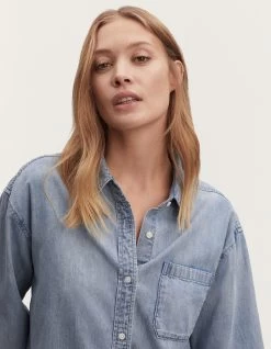 Denham UMA Denim SHIRT Light Stonewash -Fusion Verkoop 02 23 04 43 020 row4 1