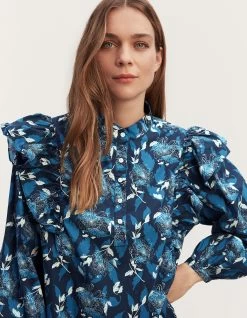 Denham DELILAH RUFFLE DRESS Printed Cotton -Fusion Verkoop 02 23 07 15 020 row4 2