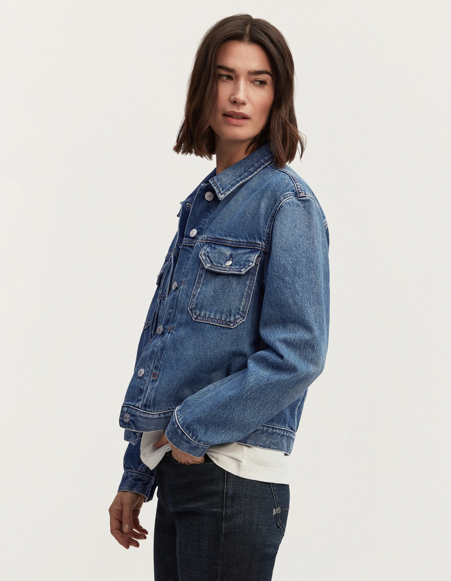 Denham RITA CLASSIC JACKET Authentic Stonewash Abrasions 4 Denham RITA CLASSIC JACKET Authentic Stonewash Abrasions - Afbeelding 2