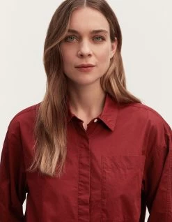 Denham OLIVIA 1 POCKET SHIRT Cotton Poplin -Fusion Verkoop 02 23 07 40 010 row4 1