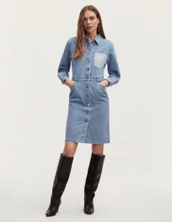 Denham SACHA SHIRT DRESS Heavy Stonewash