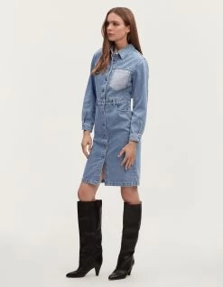 Denham SACHA SHIRT DRESS Heavy Stonewash -Fusion Verkoop 02 23 07 45 010 row2 2
