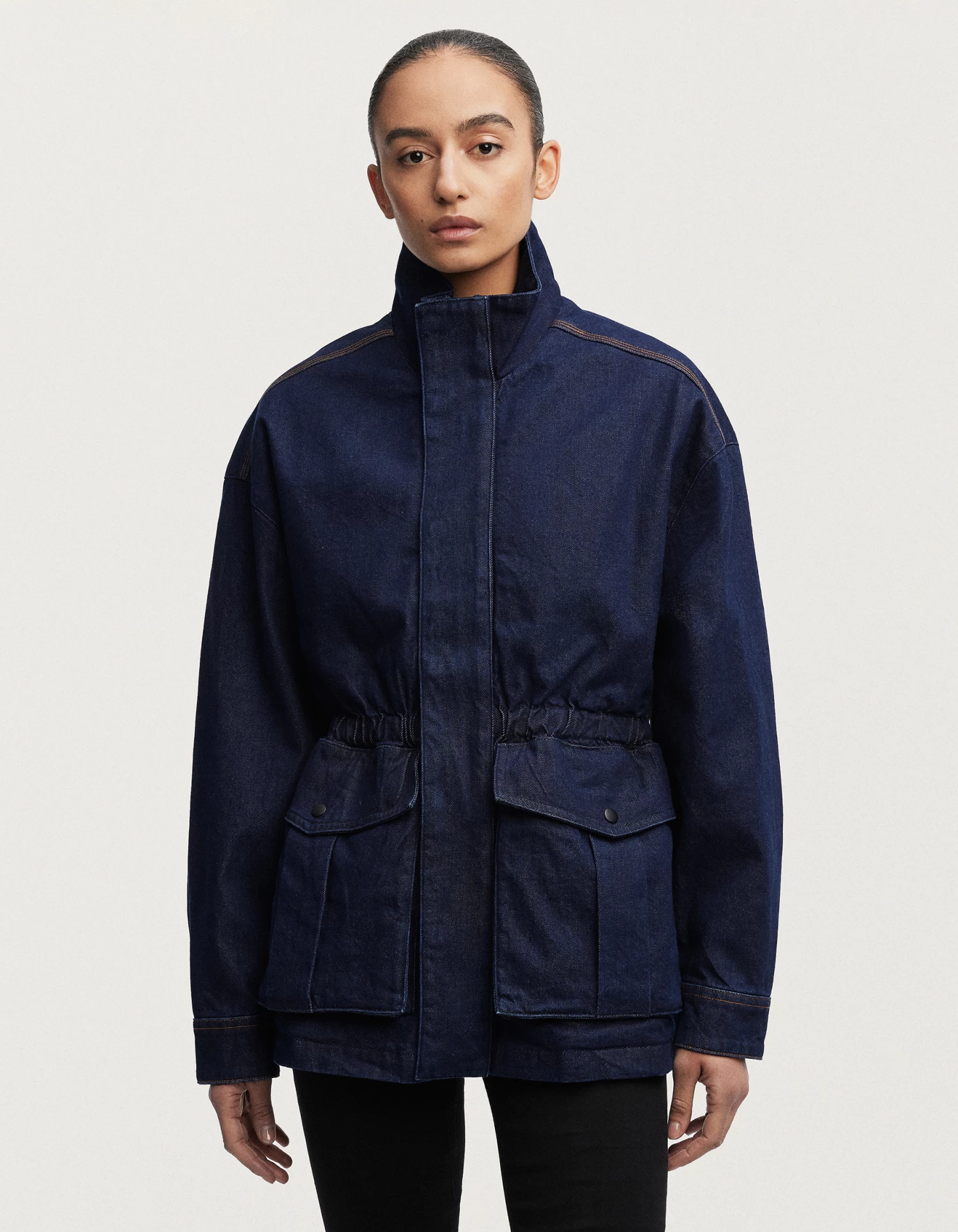 Denham ATSUKO CARGO JACKET Indigo Denim 4 Denham ATSUKO CARGO JACKET Indigo Denim - Afbeelding 2