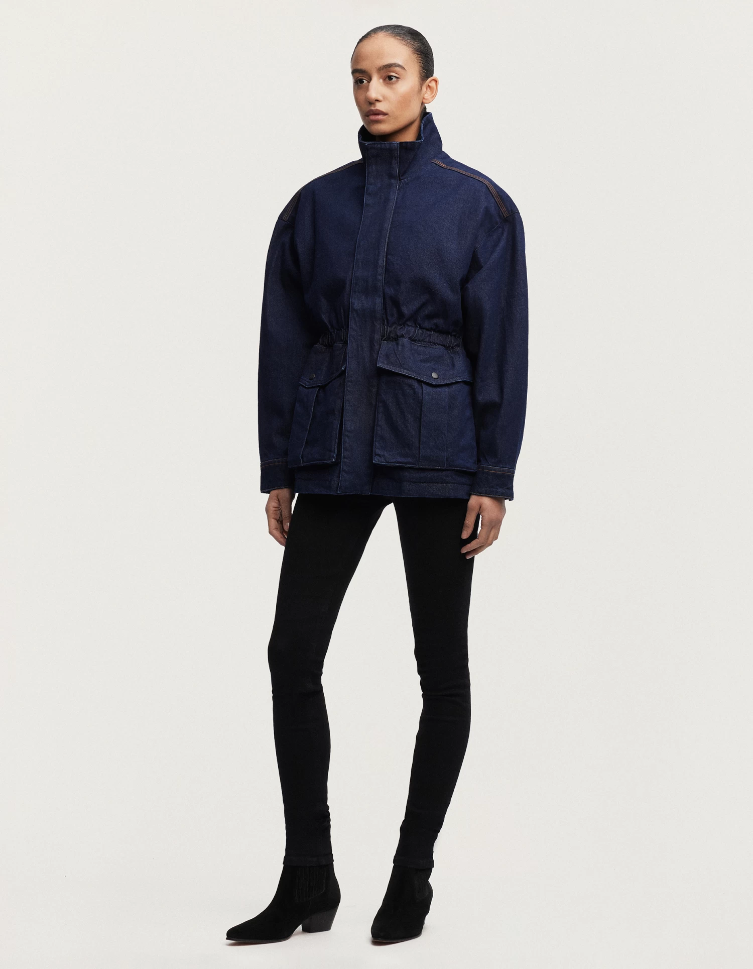 Denham ATSUKO CARGO JACKET Indigo Denim 7 Denham ATSUKO CARGO JACKET Indigo Denim - Afbeelding 5