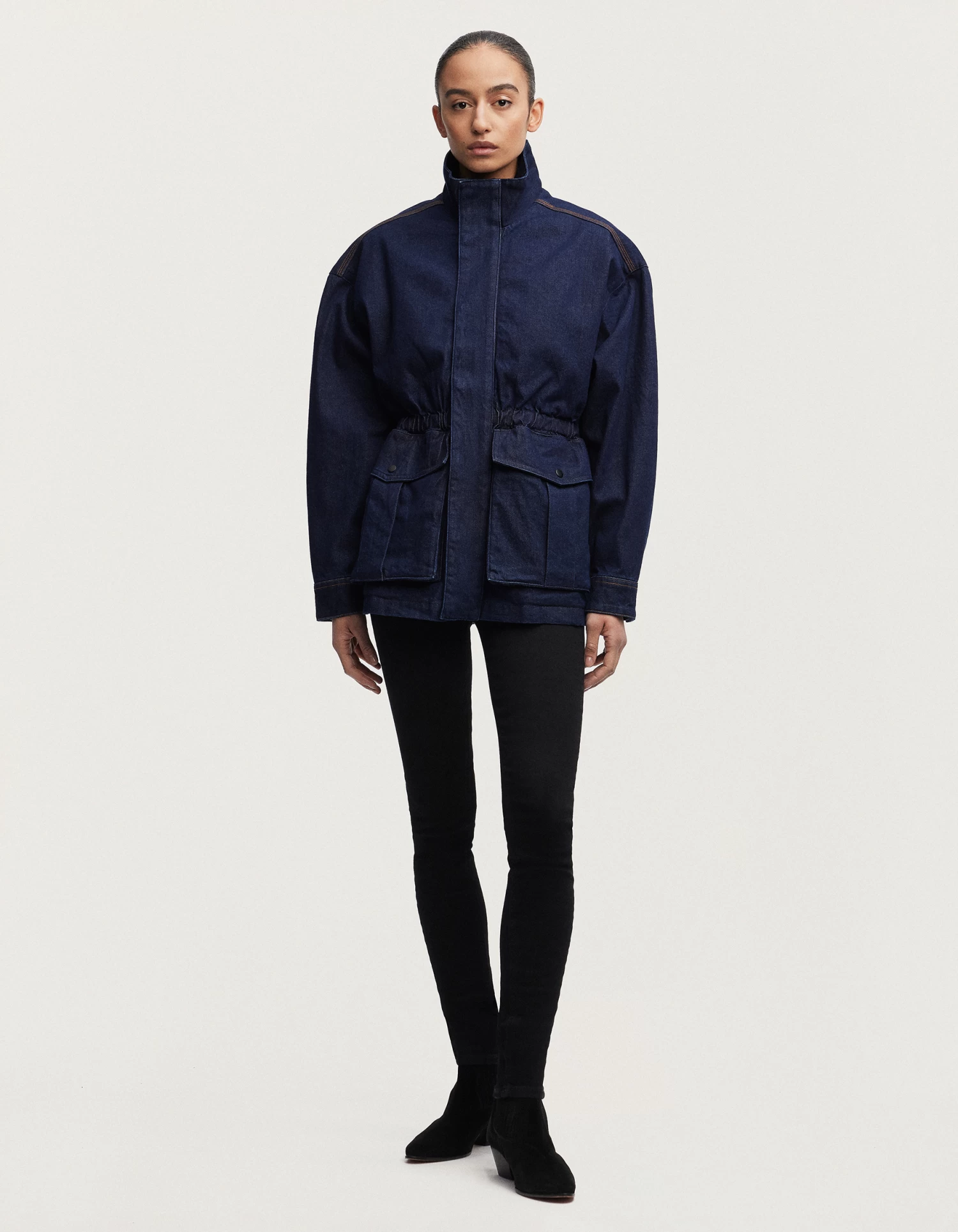 Denham ATSUKO CARGO JACKET Indigo Denim 3 Denham ATSUKO CARGO JACKET Indigo Denim